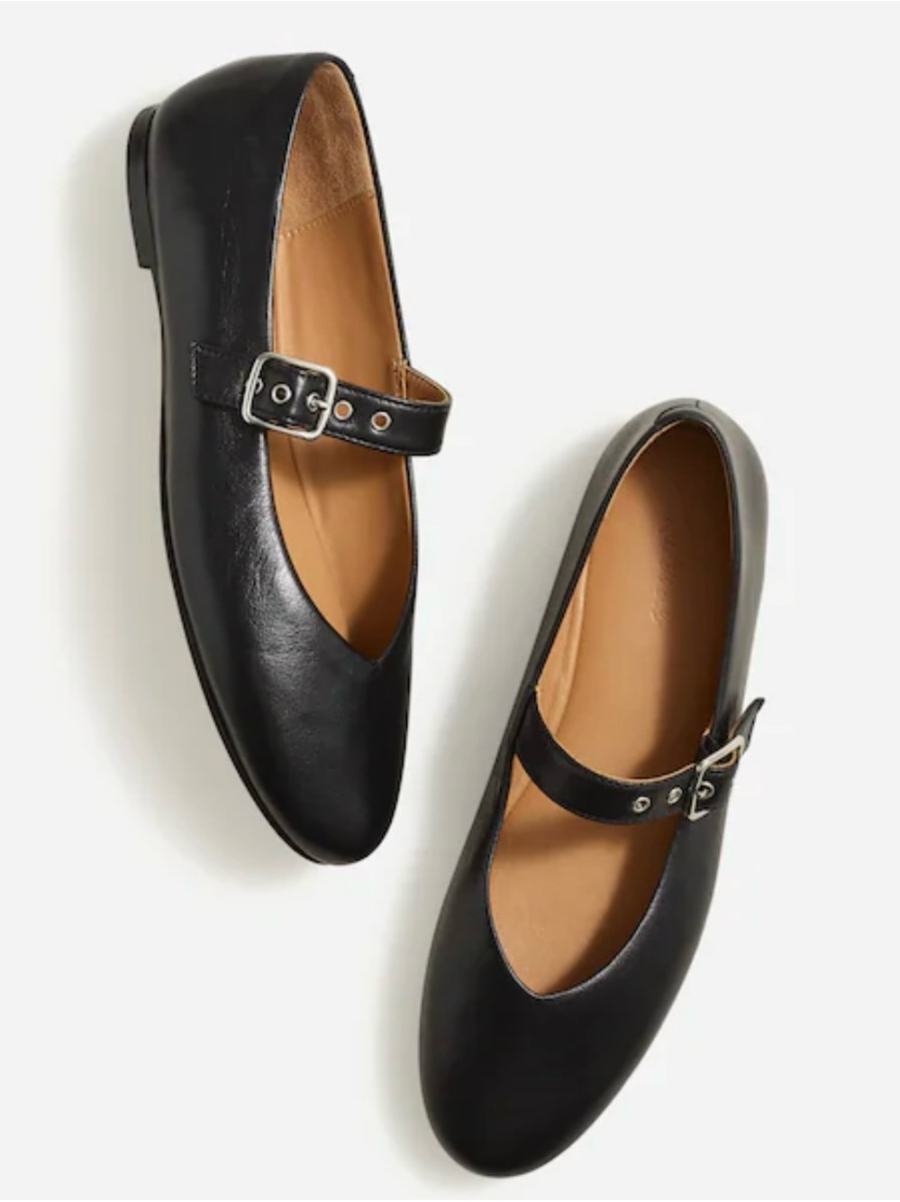 Madewell The Remy Mary Jane Flat with adjustable buckle straps in black leather - Picture 3 of 12